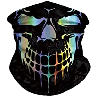 MEIbax Al aire libre 3D Balaclava Moto Pasamontañas Calavera Multifuncional Bufanda Prueba de Viento Microfibra Elástico…